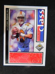 lot 202 image: 1998 Upper Deck Collectors Choice Peyton Manning Rookie Card #193 LK
