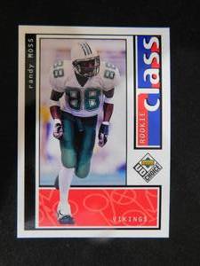 lot 203 image: 1998 Upper Deck Collectors Choice Randy Moss Rookie Card #200 LK