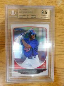 lot 212 image: BGS 9.5 Gem Mint 2013 Bowman Chrome Byron Buxton Rookie Card LK