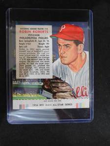 lot 214 image: 1954 Red Man All Star Series Robin Roberts HOFer LK