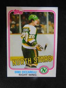 lot 230 image: 1981-82 Topps Dino Ciccarelli Rookie Card #105 LK