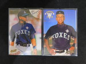 lot 232 image: (2) 1994 Action Packed Minor League Alex Rodriguez Rookie Cards