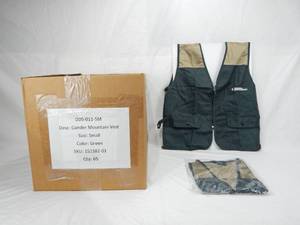 Case of 65 Gander Mountain Adult Small Green and Gold Fishing Hunting Vests