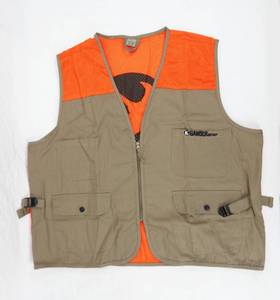 Case of 40 Gander Mountain Adult XL Extra Large Tan and Blaze Orange Fishing Hunting Vests