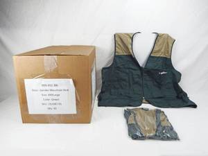 Case of 42 Gander Mountain Adult XXXL 3XL Green and Gold Fishing Hunting Vests