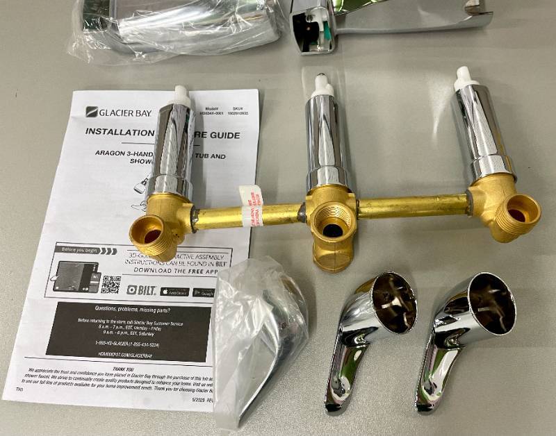 lot 39 image: Glacier Bay Shower Trim Set with Valve