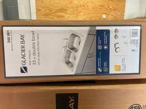 lot 3 image: Glacier Bay All-in-One Drop-In Stainless Steel 33 in. Kitchen Sink WITH Faucet