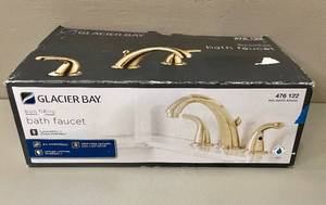 lot 9 image: Glacier Bay Polished Brass 2 Handle Bathroom Faucet