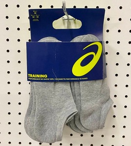 lot 58 image: Asics 10 Pack Gray No Show Training Socks Size M