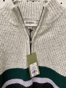 lot 65 image: Goodfellow Mens Soft Pullover Striped Sweater Size XL