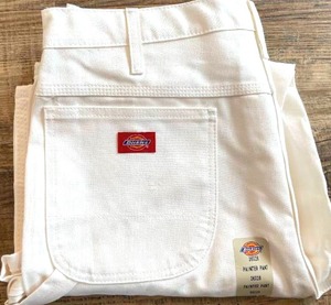 lot 18 image: Dickies White Carpenter Painters Pants Size 36 x 28