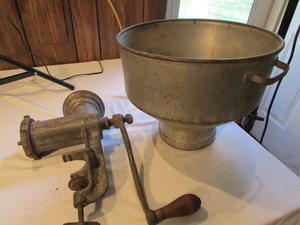 lot 140 image: Meat Grinder - Milk Strainer