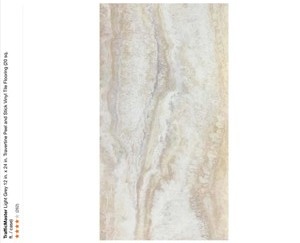 TrafficMaster Light Grey 12 in. x 24 in. Travertine Peel and Stick Vinyl Tile Flooring (20 sq. ft.  case). See Pictures