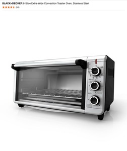 BLACKDECKER 8-Slice Extra-Wide Convection Toaster Oven, Stainless Steel. See Pictures