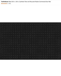 TrafficMaster Black 36 in. x 60 in. Synthetic Fiber and Recycled Rubber Commercial Door Mat & Nexgrill Rolling Grill Mat. See Pictures