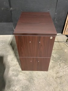 Lorell Essential Mahogany Mobile Pedestal File Cabinet. See Pictures