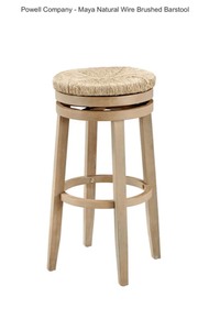 Powell Maya Natural Wire Brushed Barstools. See Pictures