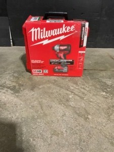 Milwaukee M18 18-Volt Lithium-Ion Brushless Cordless 14 in. Impact Driver Kit with Two 2.0 Ah Batteries, Charger and Hard Case. See Pictures