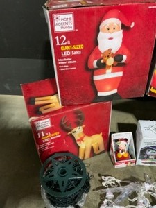 Various Christmas 11 Ft. & 12 Ft. Inflatables, Lights & Other Decor Various Conditions. See Pictures