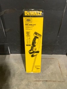 DEWALT 22 in. 20V MAX Lithium-Ion Cordless Hedge Trimmer with (1) 5.0Ah Battery and Charger Included. See Pictures
