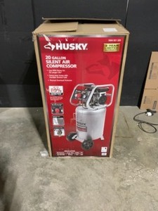 Husky 20 Gal. Vertical Electric-Powered Silent Air Compressor. See Pictures