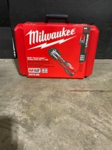 Milwaukee M12 12-Volt Lithium-Ion Force Logic Cordless Press Tool Kit (3 Jaws Included) with Two 1.5 Ah Battery and Hard Case. See Pictures