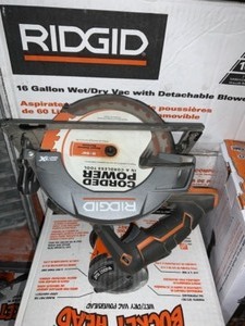 Pallet of RIGID Shop Vacuums, Tile Saw, Hand Saw & More Various Conditions. See Pictures