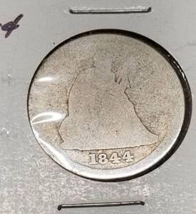 1844 US SEATED LIBERTY QUARTER