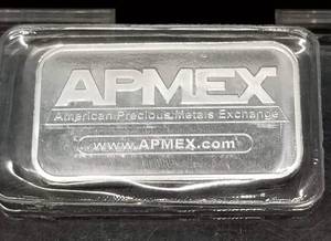 1 TROY OZ .999 FINE SILVER APMEX BAR SEALED