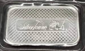 1 TROY OZ .999 FINE SILVER BAR SILVERTOWNE SEALED