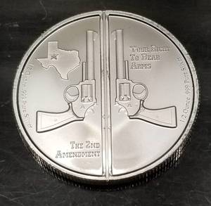 1 TROY OZ .999 FINE SILVER 2ND AMENDMENT (2 X 12oz CRACKER)