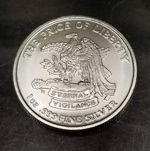 1 TROY OZ .999 FINE SILVER DONT TREAD ON ME THE PRICE OF LIBERTY