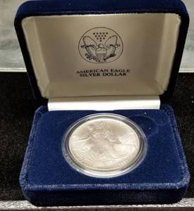 1991 AMERICAN SILVER EAGLE DOLLAR IN ORIGINAL MINT PACKAGING