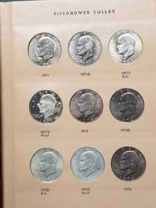 COMPLETE SET OF EISENHOWER DOLLARS INCLUDING SILVER PROOFS