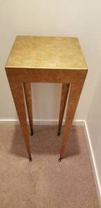 lot 13 image: Gold Gilt Slender Steel Display Pedestal