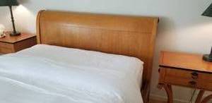 lot 15 image: Baker Queen Sleigh Bed with Beauty Rest Mattress