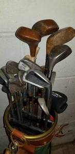 lot 76 image: 2 Sets of Old Golf Clubs