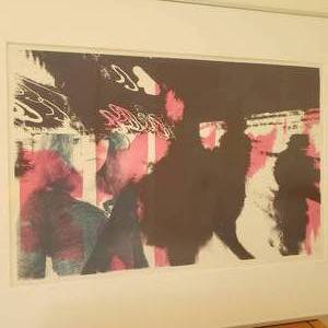 lot 24 image: Euro Pop Art Collage Mixed Media Lithograph
