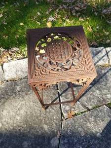 lot 71 image: Ornate Iron Plant Stand