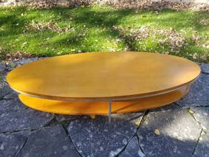 lot 59 image: Long Oval Coffee Table by Baker Furniture