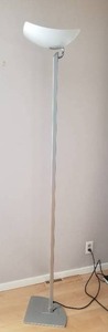 lot 2 image: F. Fabbian Italian Halogen Chrome Torchiere Floor Lamp