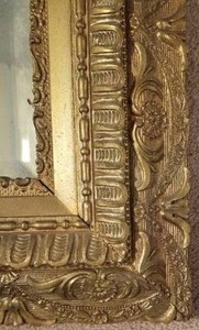 lot 28 image: Antique Gesso Gilt Framed Wall Mirror