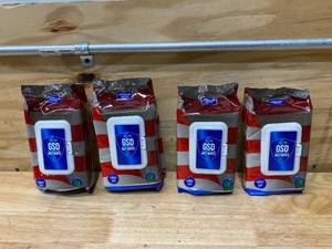 GSD Lot of 4 Packs of-  Wet Wipes Family Size Antibacterial (80 Wet Wipes per pack)- With Aloe Vera - Exp. 062022
