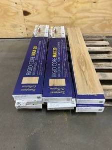 TRU-STONE Lot of 55 Cases of- Rigid Core Max 20 Waterproof Stone Composite Flooring- FC29100-5 (190.4 Sq ft)