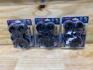 BOSCH Lot of 3-  Daredevil Wood Hole Saw Sets (7-Piece)