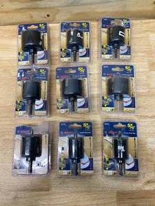 BOSCH Lot of 9-  Daredevil Wood Hole Saws with Arbor (various sizes)