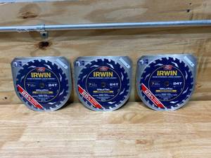 IRWIN Lot of 3-  24035 Marathon 7-14 Inch 24 Tooth Circular Blades