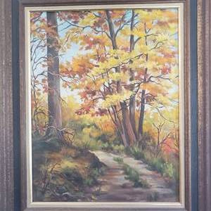 lot 50 image: Original Oil Fall Wagon Trial by Anita Johnson