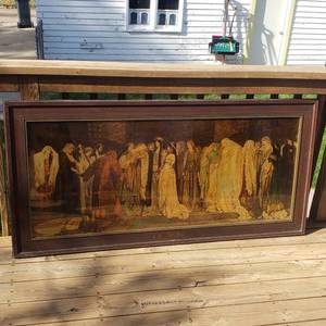 lot 13 image: The Castle of the Maidens Antique Framed Print  Very Large