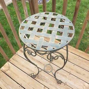 lot 57 image: Oxidized Metal Plant Stand